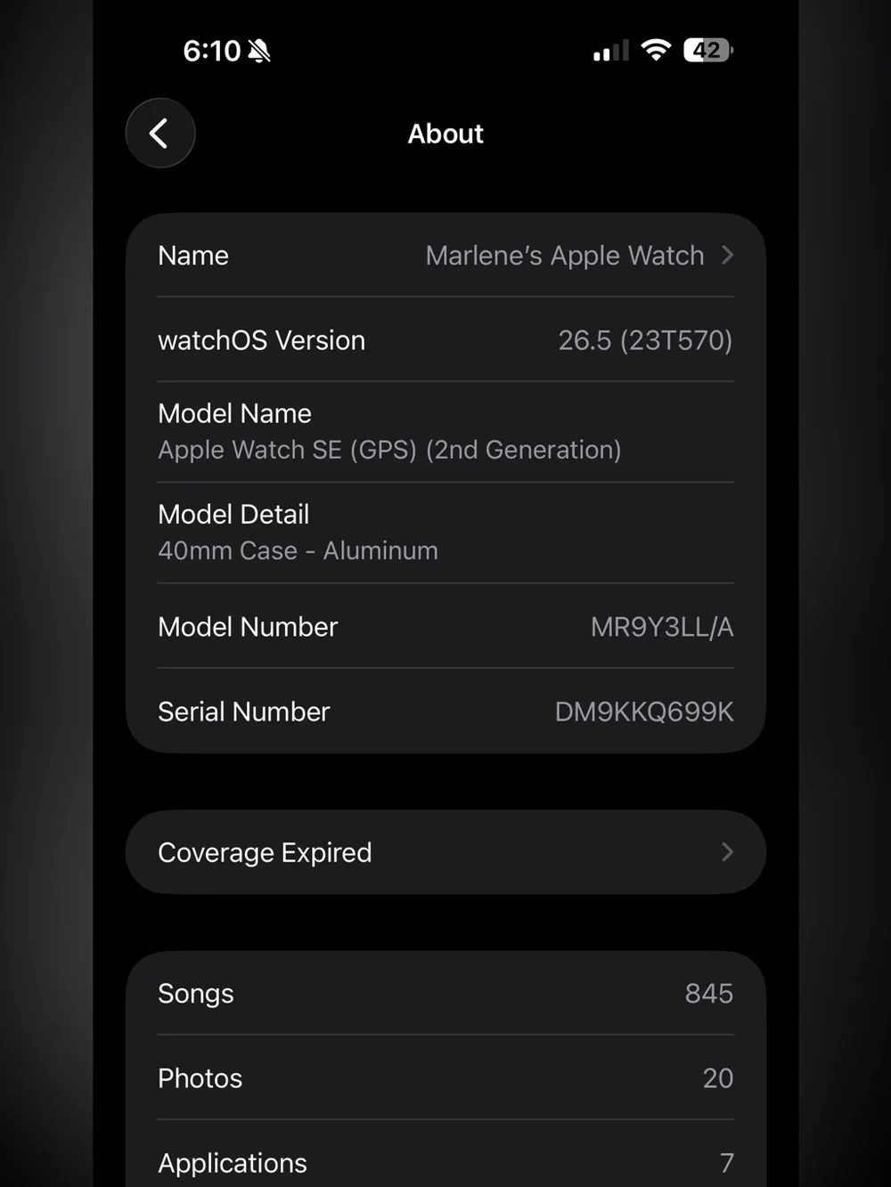 apple watch SE 2nd gen GPS black